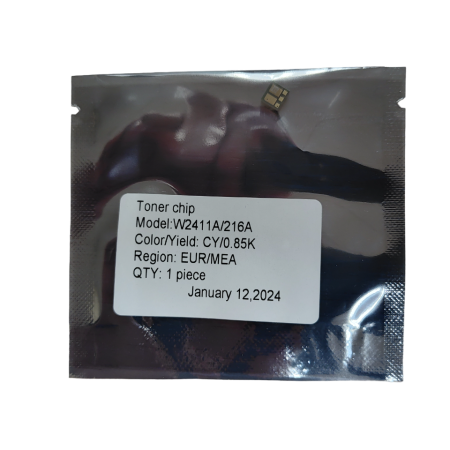 Чип для картриджа HP W2411A (216A), голубой, 850 стр.