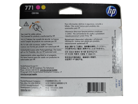 Печатающая головка HP 771 (CE018A) пурпурная и жёлтая, оригинал