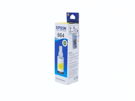 Чернила Epson 664 yellow (C13T66444A) оригинал, желтые, 70 мл