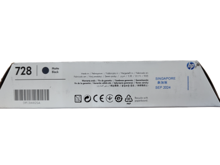 Картридж HP 728 (3WX25A) струйный черный матовый (130 мл)