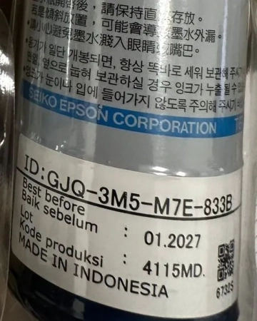 Чернила Epson T6731 black (С13T673198), оригинал, черные, 70 мл.